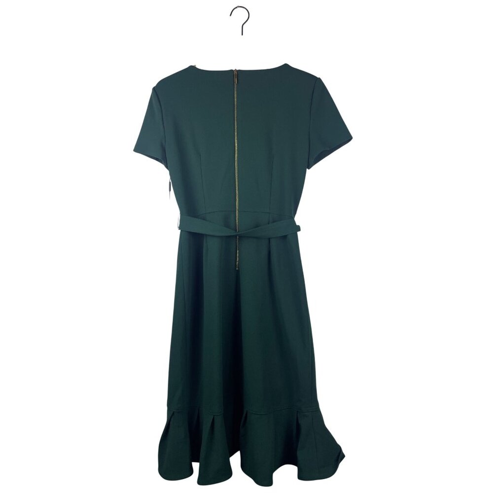 Calvin Klein Faux Wrap Ruffle Short Sleeve Mini Crepe Dress Women's Size 6 NWT - Picture 10 of 12